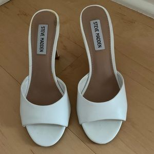 Steve Madden Erin white leather